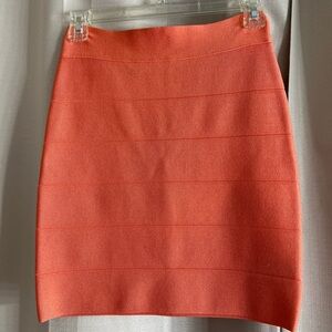 bebe Vibrant Orange Mini Skirt